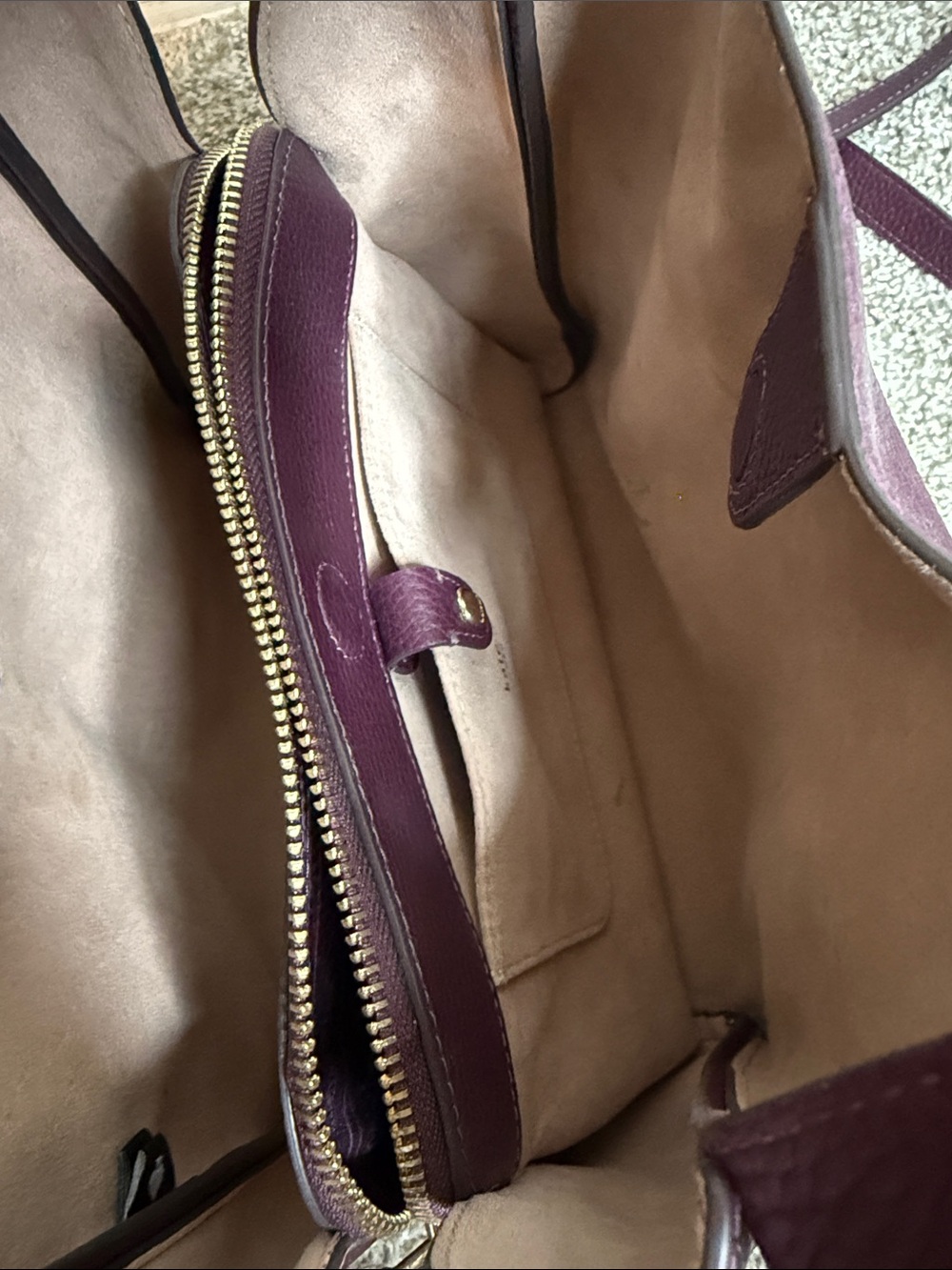 kate spade Plum Pebbled Leather Shoulder Bag/crossbody - Picture 8 of 11